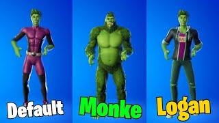 All Fortnite TikTok Dance & Emotes with Beast Boy Styles! (Hit The Quan, Chicken Wing, Pull Up..)