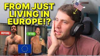 American reacts to "How living in Europe made me healthy"