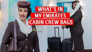 WHAT'S IN MY EMIRATES CABIN CREW BAGS! | EMIRATES PURSER BAGS!
