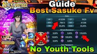 How To Build The Best Sasuke Fv (No Youth Tools) Guide | NxB Nv