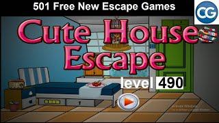 [Walkthrough] 501 Free New Escape Games level 490 - Cute house escape - Complete Game