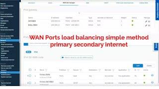 SOPHOS set to active and backup load balancing WAN port configuration in SD WAN routes method