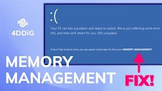 [2023 Solved!] How to Fix Memory Management Blue Screen on Windows 11/10