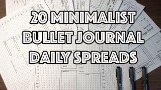 Bullet Journal Daily Spreads -  MINIMALIST | PLAN WITH ME