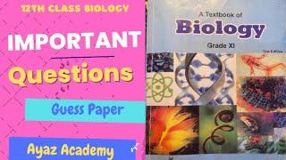 11th Class Biology Most important Questions 2023 | 11th Class Biology Guess Paper 2023