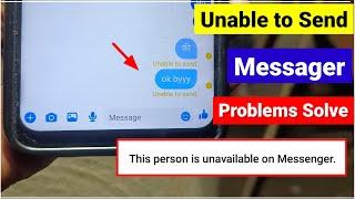 How to Fix Unable to send Message on Messenger Problem | Unable to send Message on Messenger