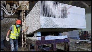 Marble Flooring Production Process! Amazing Cutting Process!