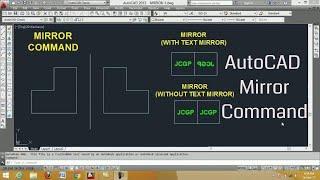 AutoCAD Tutorial - Use of Mirror Command / Soumen Sir