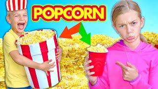 LeaRning PoPcorn Station In My HouSe! PopCorn Vending With Canyon And LiZZy!