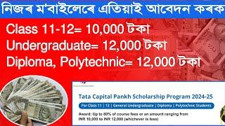 Class 11 to 12 = 10000 Rs / Undergraduate students= 12000 Rs / Diploma polytechnic = 12000 Rs