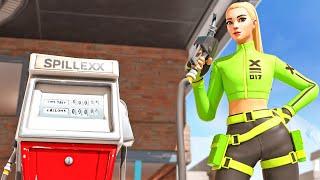 Fortnite But Pretending To Be a Gas Station Employee All Game 