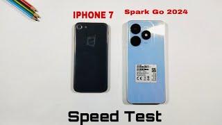 iPhone 7 vs Tecno Spark Go 2024 | Speed Test And Comparison 
