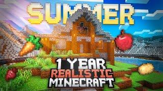 I Survived 1 YEAR with Realistic Mechanics in Minecraft | Summer