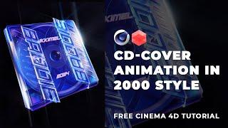  CREATE A FUTURISTIC 2000 / Y2K  CD COVER   CINEMA 4D  2024 TUTORIAL