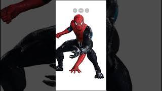 Spider man ️ + Venom  || fusion art || #shorts #youtubeshorts