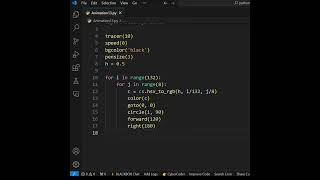 PYTHON Turtle Graphics|| #python #turtle #pythonprogramming #coding #pythonlearning #shorts