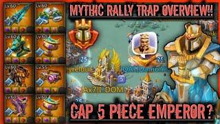 lords mobile : MYTHIC RALLY TRAP FULL ACCOUNT OVERVIEW! 5 PIECE EMPEROR DOM CAPPED?