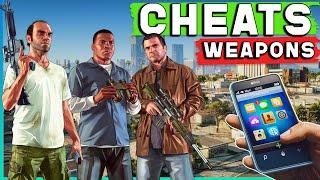 GTA 5 - PHONE CHEATS and CHEAT CODES - WEAPONS