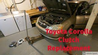 Toyota Corolla Clutch Replacement Removal and Reinstall, Pressure Plate, Throwout Bearing, Rear Main