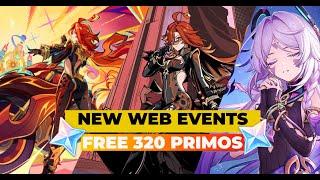 Hurry UP!! Free 320 primogems! New Web-Event Rewards, claim now