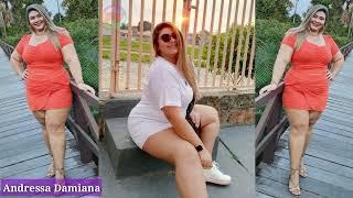 Plus Size Curvy Fashion model From Brazil || Andressa Damiana || Instagram Star || Fashion World