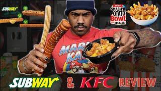 KFC SMASH'D POTATO BOWL/SUBWAY SIDEKICKS REVIEW