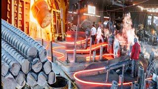 Amazing Manufacturing Process of Iron Rod in Factory | Production of Iron Rods