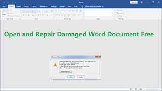 Open and Repair Damaged Word Document Free