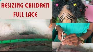 Finally I granted your request. Resize children full lace wig | how to how to make your kid wig fit