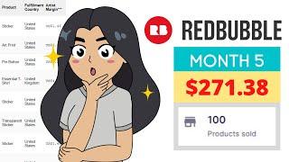 MY FIRST 100 SALES ON REDBUBBLE