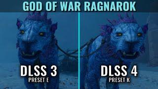 God of War Ragnarok - DLSS 4 vs 3 Upscaling - Preset E vs K - Image quality comparisons - RTX 3070