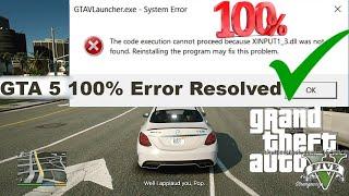  GTA 5 Error Resolved Successfull | because XINPUT1_3.dll was not found | Full Tutorial