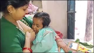 desi girl indian Monika mom breastfeeding vlog ।। baby and mom feeding।। desi bhabhi।।