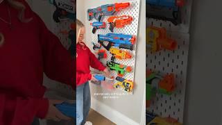 DIY Nerf Gun Display Wall Storage