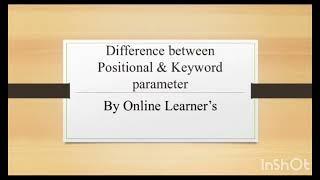 Difference between Positional and Keyword parameter - JCL #jcl #keywords #positional #parameter #new