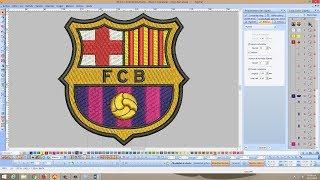 how to make embroidery design of barcelona-Wilcom E2