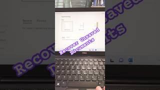‍️How To Recover Unsaved Word Document | Restore Unsaved Files In Windows-11 #shorts #viral
