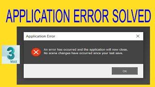 HOW TO FIX 3DS MAX APPLICATION ERROR | 3DS MAX TUTORIAL IN TAMIL | SMT