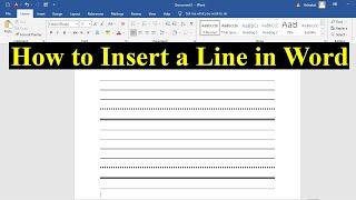 How to Insert a Line in Word (The QUICK & EASY Way) | Shortcut Key to Draw Straight Lines in MS Word