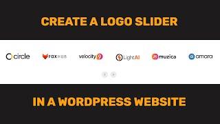 How To Create A Logo Slider in WordPress Website using GS Logo slider Plugin | Free Plugin