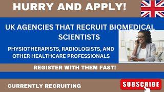 Apply To These Recruitment Agencies | Biomedical Scientist | Physiotherapist | Radiologist etc.