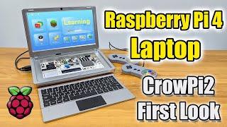 A Raspberry Pi 4 Laptop! CrowPi2 First Look