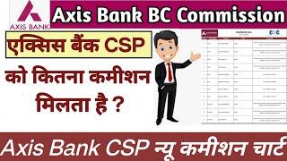 Axis Bank Csp Commission Chart | Axis bank CSP me kitna commission milta hai |Axis bank bc incentive