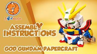 God Gundam Papercraft with RG God Gundam details | Assembly Instructions