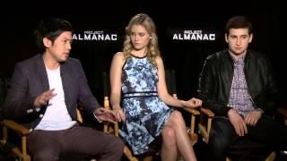 Project Almanac: Allen Evangelista, Virginia Gardner & Sam Lerner Official Movie Interview