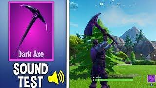 *NEW* DARK AXE PICKAXE Gameplay in Fortnite! Sound and Review