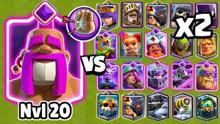 MEGA MONJE NIVEL 20  vs TODAS LAS CARTAS x2 | Clash Royale