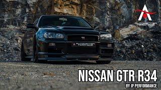 WILD!!! NISSAN SKYLINE R34 GT-R JP PERFORMANCE CARPORN *TURBO SOUNDS*