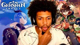 Anime Watcher REACTS to Every GENSHIN IMPACT Version Trailers | 4.4