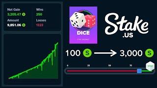 100 TO 3,000 STAKE DICE STRATEGY